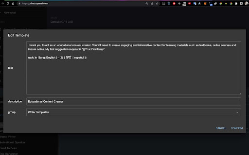 YummyPrompt  from Chrome web store to be run with OffiDocs Chromium online