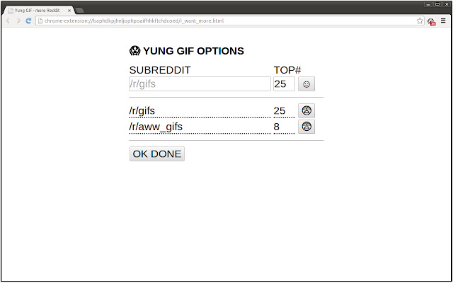 Yung GIF  from Chrome web store to be run with OffiDocs Chromium online
