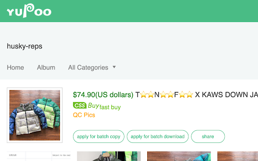 Yupoo tool BETA  from Chrome web store to be run with OffiDocs Chromium online