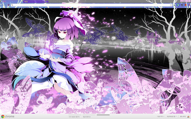 yuyuko theme 1366*768  from Chrome web store to be run with OffiDocs Chromium online