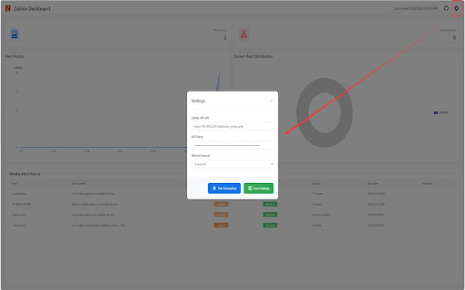 Zabbix Dashboard  from Chrome web store to be run with OffiDocs Chromium online