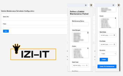Zabbix Maintenance Scheduler  from Chrome web store to be run with OffiDocs Chromium online
