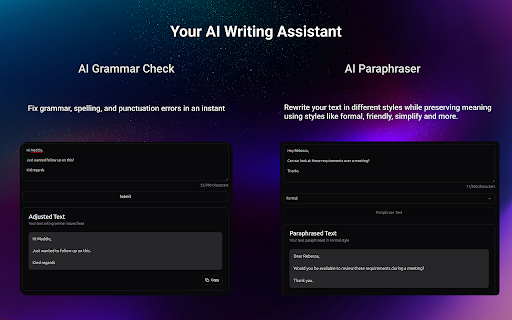 Zano AI AI Summarizer  Writing assistant  from Chrome web store to be run with OffiDocs Chromium online