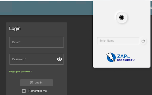 ZAP by Checkmarx Recorder  from Chrome web store to be run with OffiDocs Chromium online