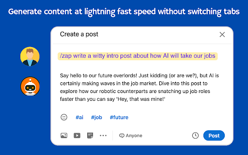 Zapdroid Extension  from Chrome web store to be run with OffiDocs Chromium online