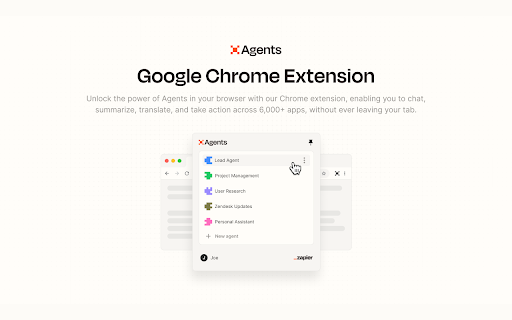 Zapier Agents  from Chrome web store to be run with OffiDocs Chromium online