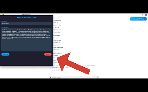 Zapt AI App Creator  from Chrome web store to be run with OffiDocs Chromium online