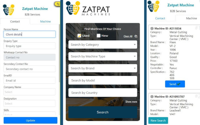 Zatpat Machines B2B  from Chrome web store to be run with OffiDocs Chromium online