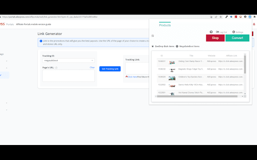 ZeeDrop Affiliate Converter  from Chrome web store to be run with OffiDocs Chromium online