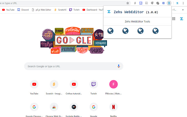 Zehs WebEditor  from Chrome web store to be run with OffiDocs Chromium online