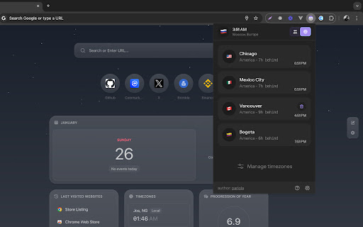 Zeity Your Global Time Zone Companion from Chrome web store to be run with OffiDocs Chromium online Zeity Your Global Time Zone Companion from Chrome web store to be run with OffiDocs Chromium online