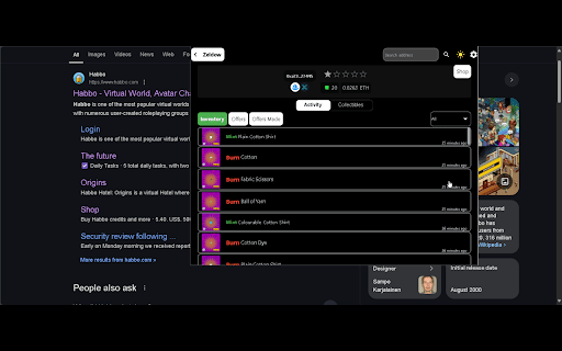 Zeldow Habbo Extension  from Chrome web store to be run with OffiDocs Chromium online