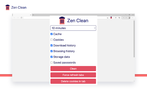 Zen Clean  from Chrome web store to be run with OffiDocs Chromium online