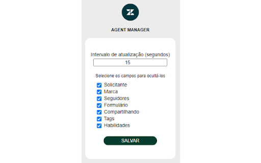 Zendesk Agent manager  from Chrome web store to be run with OffiDocs Chromium online