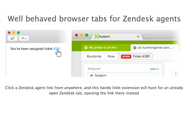 Zendesk Quicktab  from Chrome web store to be run with OffiDocs Chromium online