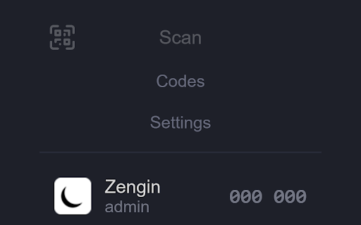 Zengin Authenticator  from Chrome web store to be run with OffiDocs Chromium online