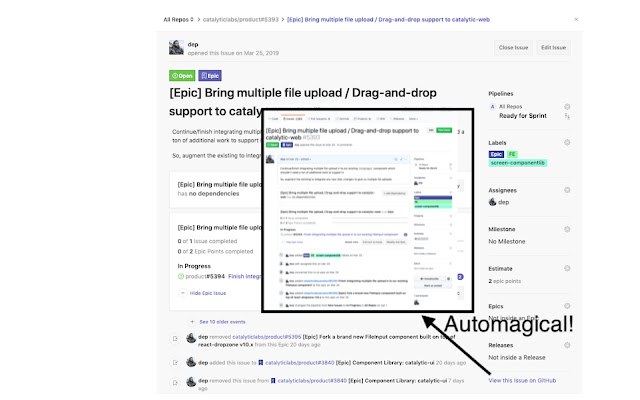 Zenhub to Github Redirect  from Chrome web store to be run with OffiDocs Chromium online