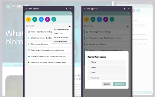 Zen Spaces  from Chrome web store to be run with OffiDocs Chromium online
