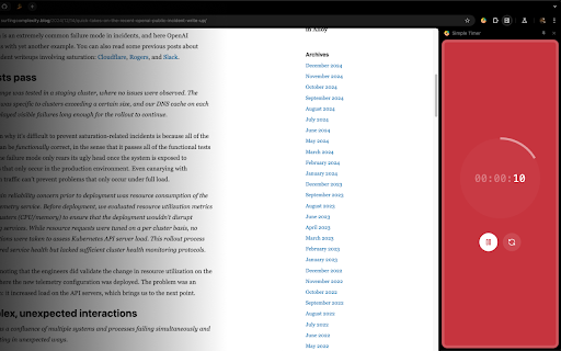 Zen Timer  from Chrome web store to be run with OffiDocs Chromium online