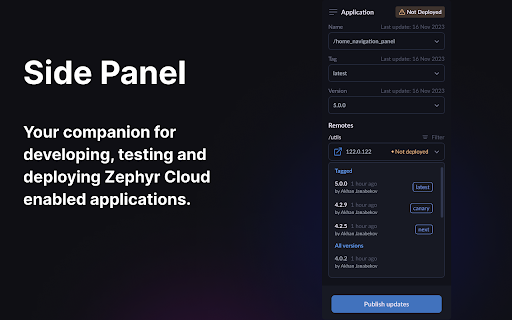 Zephyr Mission Control  from Chrome web store to be run with OffiDocs Chromium online