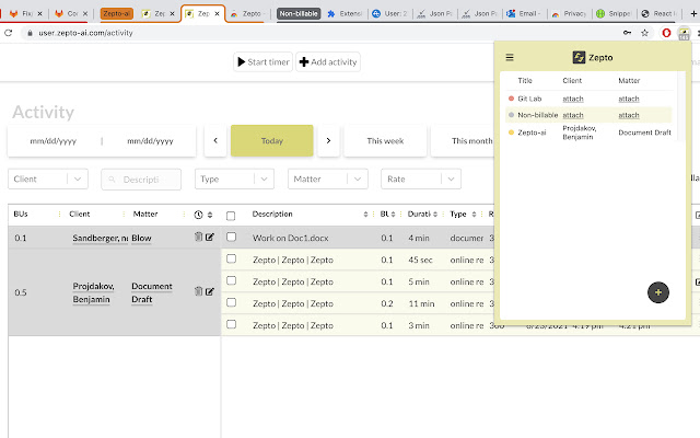 Zepto  from Chrome web store to be run with OffiDocs Chromium online