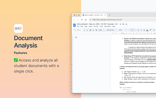 ZeroCheating  from Chrome web store to be run with OffiDocs Chromium online