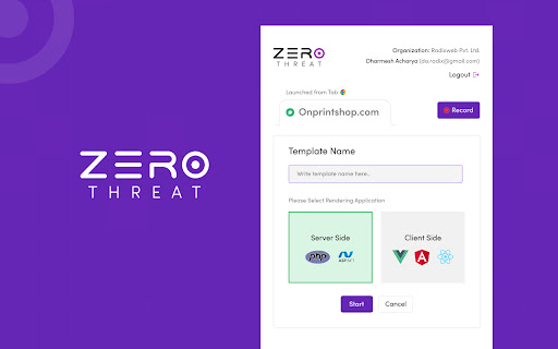 ZeroThreat AI Recorder – Most Intelligent DAST Tool  from Chrome web store to be run with OffiDocs Chromium online