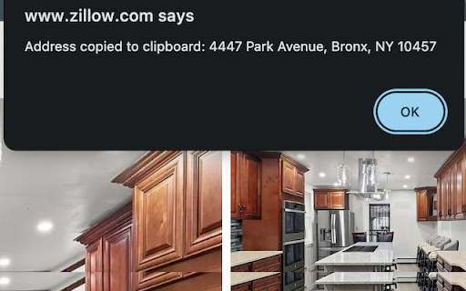 Zillow Address Copier  from Chrome web store to be run with OffiDocs Chromium online