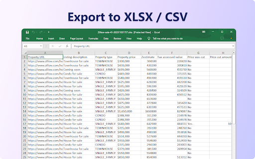 Zillow Data Extractor Zillow Data Scraper  from Chrome web store to be run with OffiDocs Chromium online
