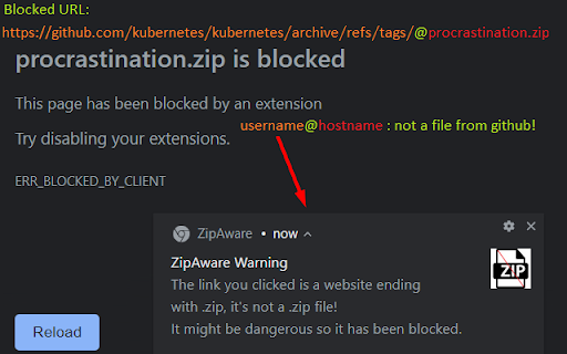 ZipAware  from Chrome web store to be run with OffiDocs Chromium online