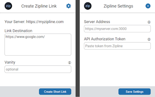 Zipline URL Shortener  from Chrome web store to be run with OffiDocs Chromium online