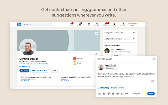Zoho BluePencil: Free Grammar  Spell Checker  from Chrome web store to be run with OffiDocs Chromium online
