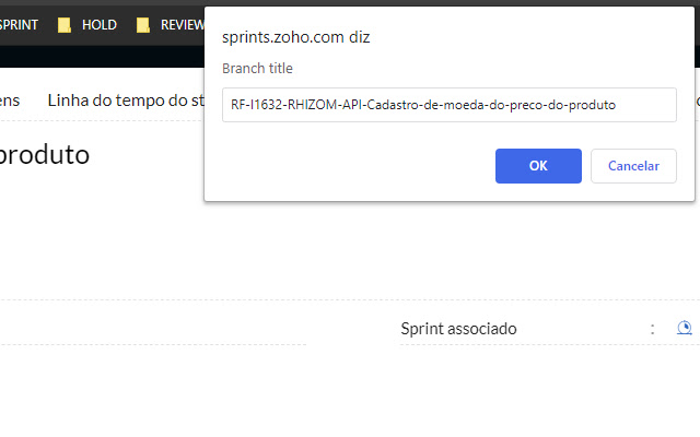 Zoho Sprints Branch Title Generator  from Chrome web store to be run with OffiDocs Chromium online
