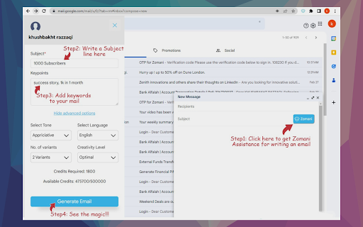 Zomani: Email Writer  from Chrome web store to be run with OffiDocs Chromium online Zomani: Email Writer  from Chrome web store to be run with OffiDocs Chromium online