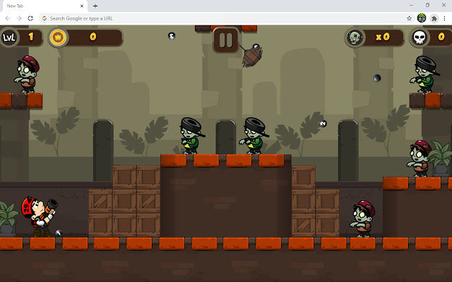 Zombie Buster Shooting Game  from Chrome web store to be run with OffiDocs Chromium online