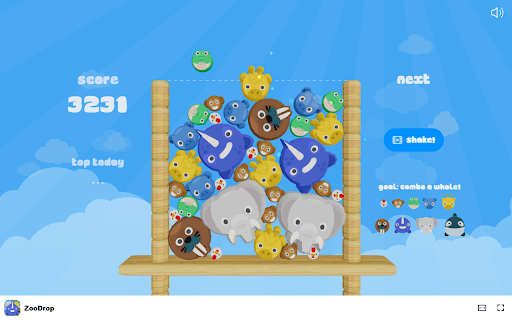 Zoodrop Game Merge animals and reach the legendary Double Whale! from Chrome web store to be run with OffiDocs Chromium online Zoodrop Game Merge animals and reach the legendary Double Whale! from Chrome web store to be run with OffiDocs Chromium online