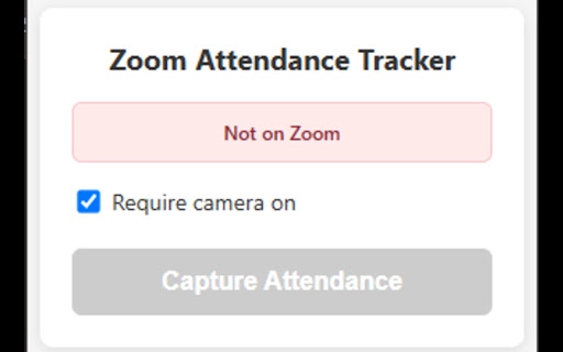 Zoom Attendance Tracker  from Chrome web store to be run with OffiDocs Chromium online