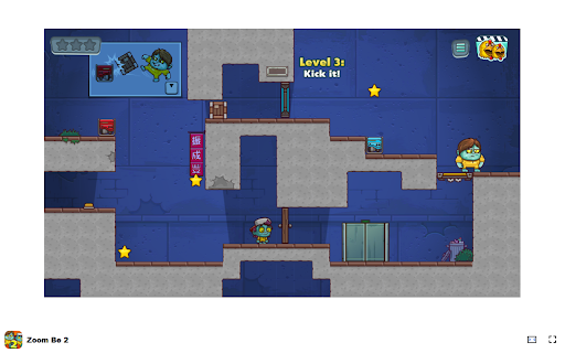 ZOOM BE 2 Game Help two zombie friends escape the evil facility!  from Chrome web store to be run with OffiDocs Chromium online