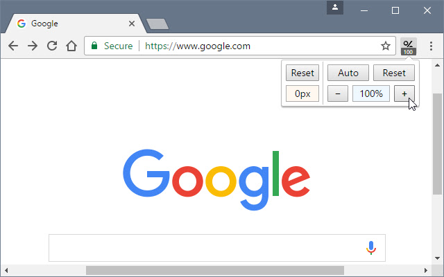 Zoom Page WE  from Chrome web store to be run with OffiDocs Chromium online