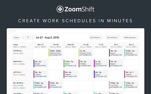 ZoomShift — Employee Scheduling Software  from Chrome web store to be run with OffiDocs Chromium online
