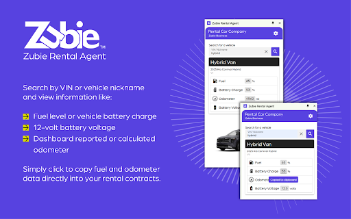 Zubie Rental Agent  from Chrome web store to be run with OffiDocs Chromium online