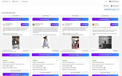 ZuckMaster Save Ads FB Ad Library  from Chrome web store to be run with OffiDocs Chromium online