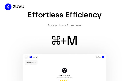 Zuvu AI: The Ultimate AI Agent Sidebar for Google Search  Beyond  from Chrome web store to be run with OffiDocs Chromium online