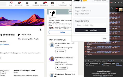 Zwilt LinkedIn Extractor  from Chrome web store to be run with OffiDocs Chromium online