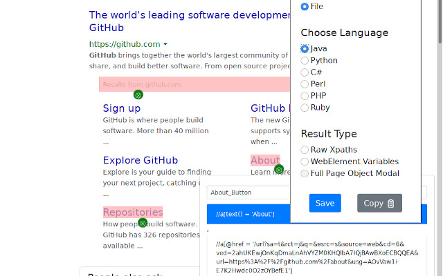 ZXPath  from Chrome web store to be run with OffiDocs Chromium online
