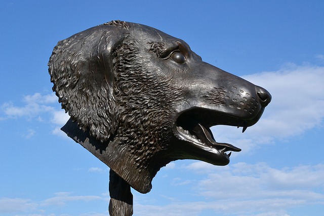 Free download sculpture ai white white dog bronze free picture to be edited with GIMP free online image editor