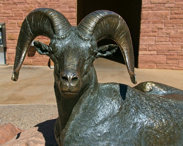 Free download Sculpture Of Desert Bighorn Ram -  free photo or picture to be edited with GIMP online image editor