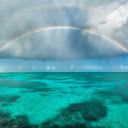 Sea and rainbow  screen for extension Chrome web store in OffiDocs Chromium
