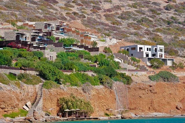 Bezpłatne pobieranie Sea Desert Houses - darmowe zdjęcie lub obraz do edycji za pomocą internetowego edytora obrazów GIMP