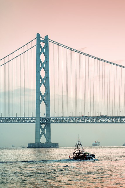 Free download sea evening fishing boat bridge free picture to be edited with GIMP free online image editor
